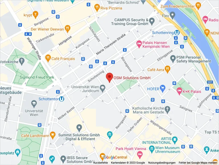 OSM Solutions Standort auf Google Maps | OSM Solutions Location on Google Maps